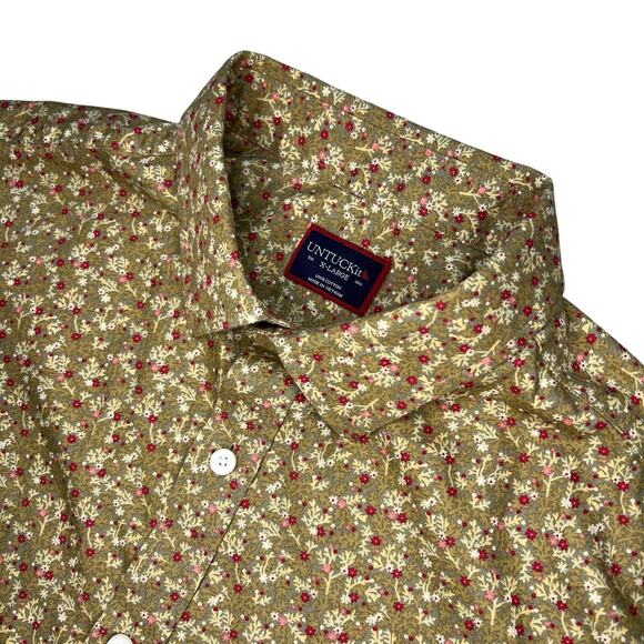 UNTUCKit Short Sleeve Button Shirt Floral XL Cotton Preppy Casual Pocket - Picture 1 of 7